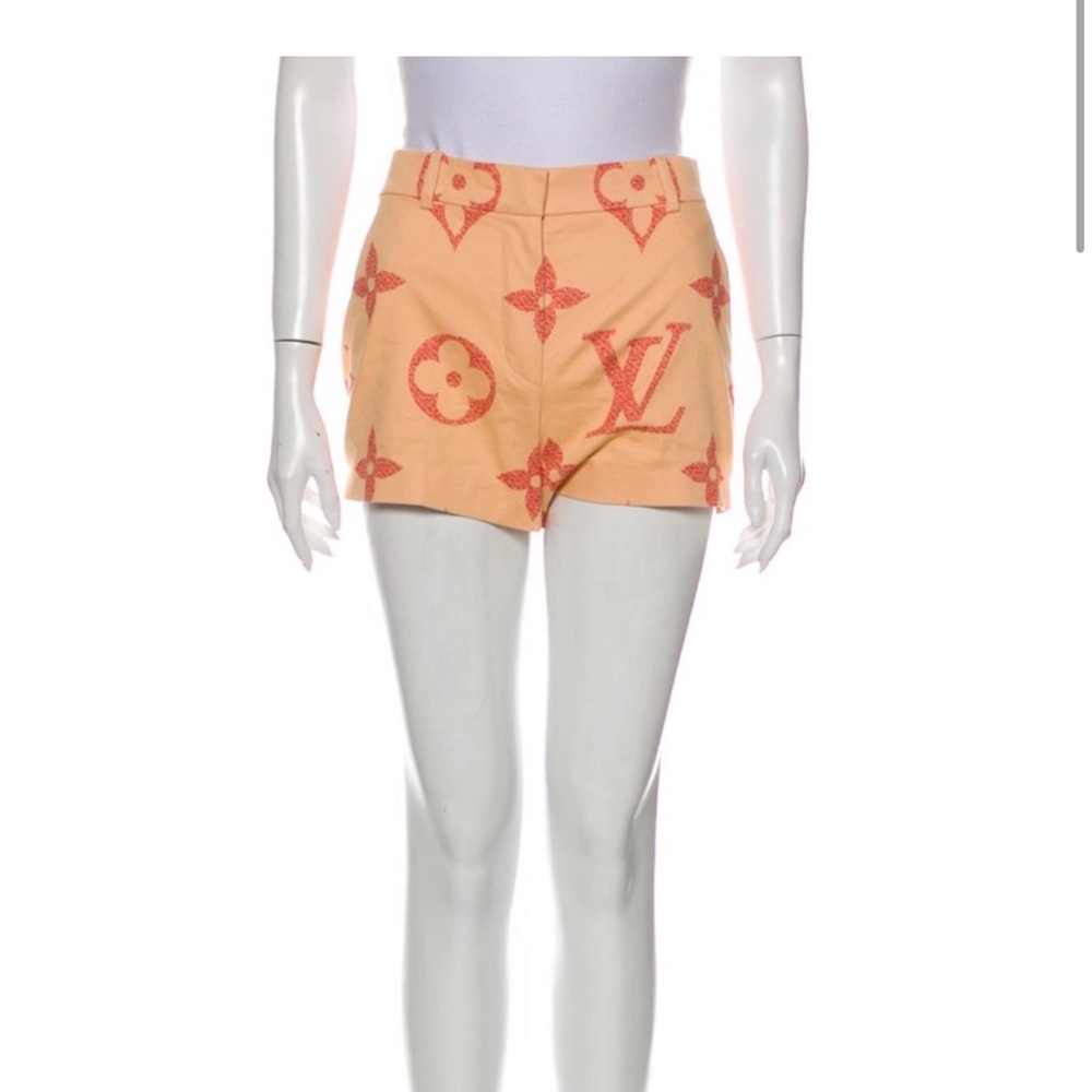 Louis Vuitton Peach and Red High Waist Shorts